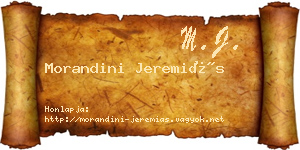 Morandini Jeremiás névjegykártya